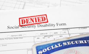 Denied social security disability form